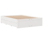 vidaXL Lit bibliothèque sans matelas blanc 140x200 cm bois pin massif