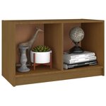 vidaXL Meuble TV Marron miel 70x33x42 cm Bois de pin massif