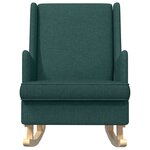 vidaXL Chaise à bascule Vert foncé 62 x 80 x 85 cm tissu