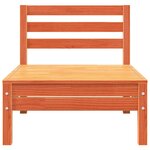 vidaXL Canapé de jardin 3 places cire marron bois de pin massif