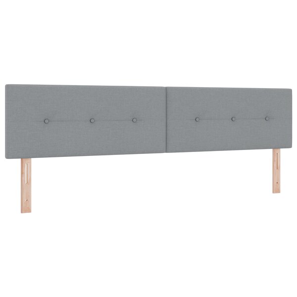 tête de lit vidaXL capitonnée gris clair 200 cm en tissu