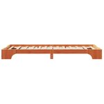 vidaXL Cadre de lit Marron cire 90 x 200 cm Bois massif en pin