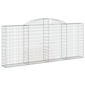 vidaXL Panier de gabions arqué 300x30x120/140 cm Fer galvanisé