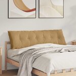 vidaXL Coussin de Dos Marron 160 x 50 cm Tissu en velours côtelé