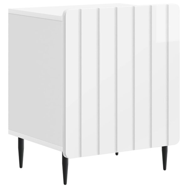 vidaXL Cabinet de chevet Blanc brillant 43 x 34 5 x 52 cm