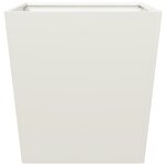 vidaXL Jardinières 2 Pièces blanc 50x50x50 cm acier