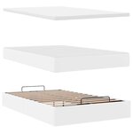 VidaXL Cadre de lit ottoman avec matelas blanc 120x200 cm similicuir