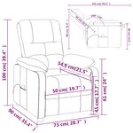 vidaXL Fauteuil de massage Rouge bordeaux Tissu