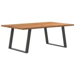 vidaXL Table à manger marron clair bois de chêne massif rectangulaire