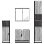 vidaXL Ensemble de meubles de salle de bain 4 Pièces sonoma gris