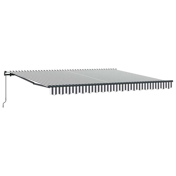 vidaXL Auvent manuel rétractable anthracite et blanc 400x300 cm