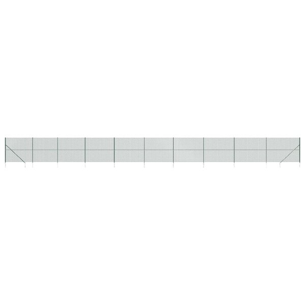 vidaXL Clôture à mailles losangées avec piquet d'ancrage vert 1 4x25 m