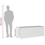 vidaXL Boîte de rangement de jardin noir 150x50x60 cm résine tressée
