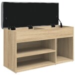 vidaXL Banc à chaussures chêne sonoma 82x32x45 5 cm bois d'ingénierie
