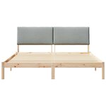 vidaXL Cadre de lit avec tête de lit Marron et gris clair 180 x 200 cm