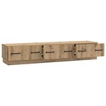 vidaXL Meuble TV 147 x 34 5 x 27 cm Chêne artisanal Bois d'ingénierie