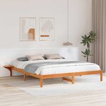 vidaXL Cadre de lit Marron cire Marron cire