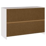 vidaXL Buffet Drammen Blanc 114 x 43 x 75.5 cm Bois de pin massif