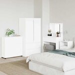 vidaXL Armoire de rangement Blanc brillant 80 x 48 x 57 cm