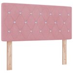 vidaXL Lit à ressort avec matelas & LED rose 120x190 cm en velours