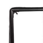 vidaXL Chaise longue double avec toit et rideaux gris résine tressée