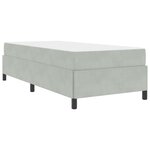 vidaXL Cadre de lit avec matelas Gris clair 80 x 200 cm tissu