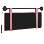 vidaXL Tête de lit suspendue Avec lumière LED Rose Velours