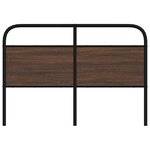 vidaXL Tête de lit de remplacement chêne marron 140 cm acier et bois d'ingénierie