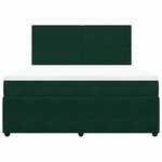 vidaXL Sommier à lattes de lit et matelas Vert foncé 180x200cm Velours