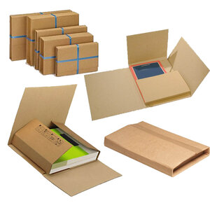 Lot de 5 Etuis croix d’expédition carton brun 240×180 épaisseur 10 à 60 mm