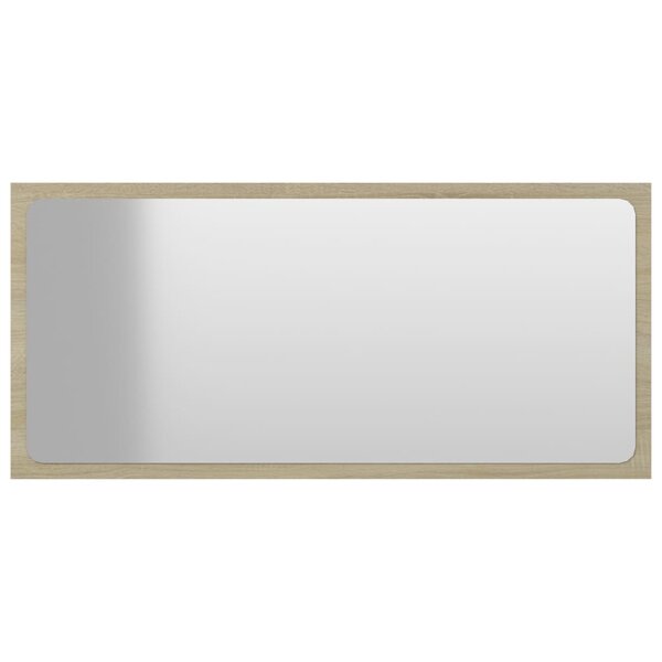 vidaXL Miroir de salle de bain Chêne sonoma 80x1 5x37 cm Aggloméré