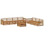vidaXL Ensemble de canapés d'extérieur 8 Pièces Naturel