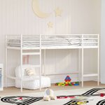 vidaXL Lit mezzanine pour enfants Blanc 99 5 x 190 cm Acier