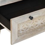 vidaXL Buffet Blanc 60 x 33 x 75 cm bois de manguier massif
