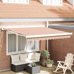 vidaXL Auvent rétractable automatique rayé multicolore 300x250 cm