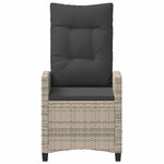vidaXL Chaise de jardin 2 Pièces Gris clair et gris foncé