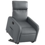 vidaXL Fauteuil inclinable Gris Similicuir