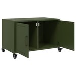 vidaXL Meuble TV vert olive 68x39x43 5 cm acier