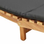 vidaXL Transat Gris foncé 188 x 55 x 59 cm Bois de teck solide