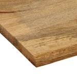 vidaXL Dessus de table 100x80x2 5 cm bord vivant bois massif manguier