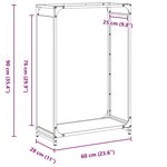 vidaXL Portant de bois chauffage vert olive 60x28x90 cm