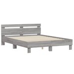 vidaXL Cadre de lit sans matelas sonoma gris 150x200 cm