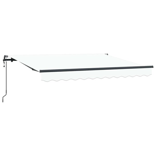 vidaXL Auvent Rétractable Blanc 350 x 200 cm tissu