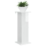 vidaXL Support de Plante Blanc brillant 30 5 x 30 x 80 5 cm