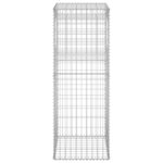 vidaXL Poteaux à panier de gabion 2 Pièces 50x50x140 cm Fer
