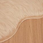 vidaXL Tapis en Peau de Mouton Synthétique Beige 80 x 120 cm Polyester