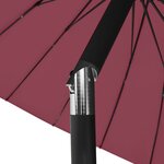 vidaXL Parasol d'extérieur avec mât en aluminium 270 cm rouge bordeaux