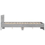 vidaXL Cadre de lit avec tête de lit et LED sonoma gris 120x200 cm