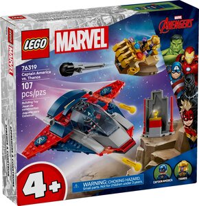 LEGO Marvel - Set de Construction Captain America contre Thanos (76319) pour Enfants