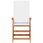 vidaXL Chaises de jardin inclinables avec coussins  8 pièces en bois de teck massif